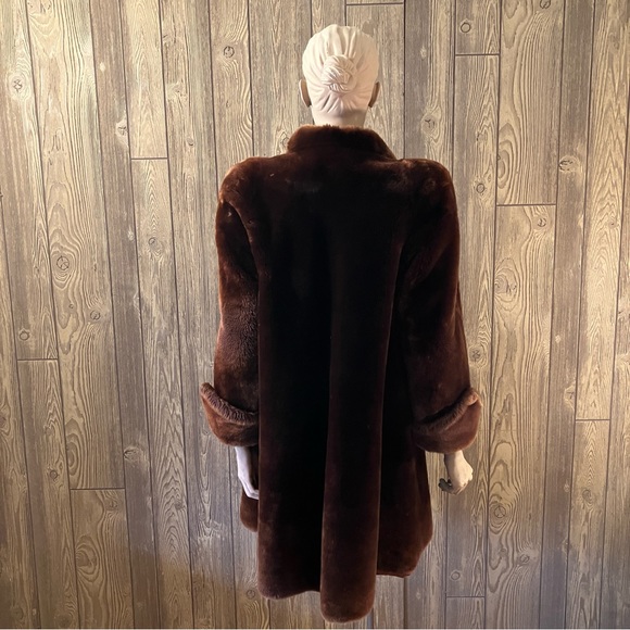 Vintage Teddy Bear Jacket Women's Chocolate Brown No Labels - Picture 3 of 13